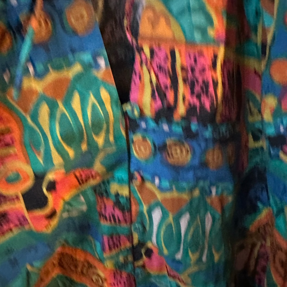Cleobella Kai 100% Organic Cotton Puff Sleeve Tropical Print Blouse Size Small - Picture 11 of 12